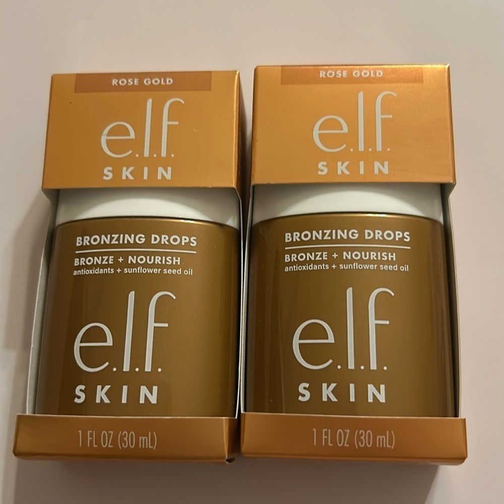 e.l.f. Cosmetics Bronzing Drops BRONZE 1 - ROSE GOLD (LOT OF 2) BRAND NEW